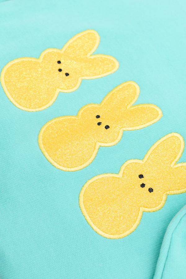 PREORDER: Embroidered Glitter Sweatshirt in Yellow Bunnies - Kayes Boutique