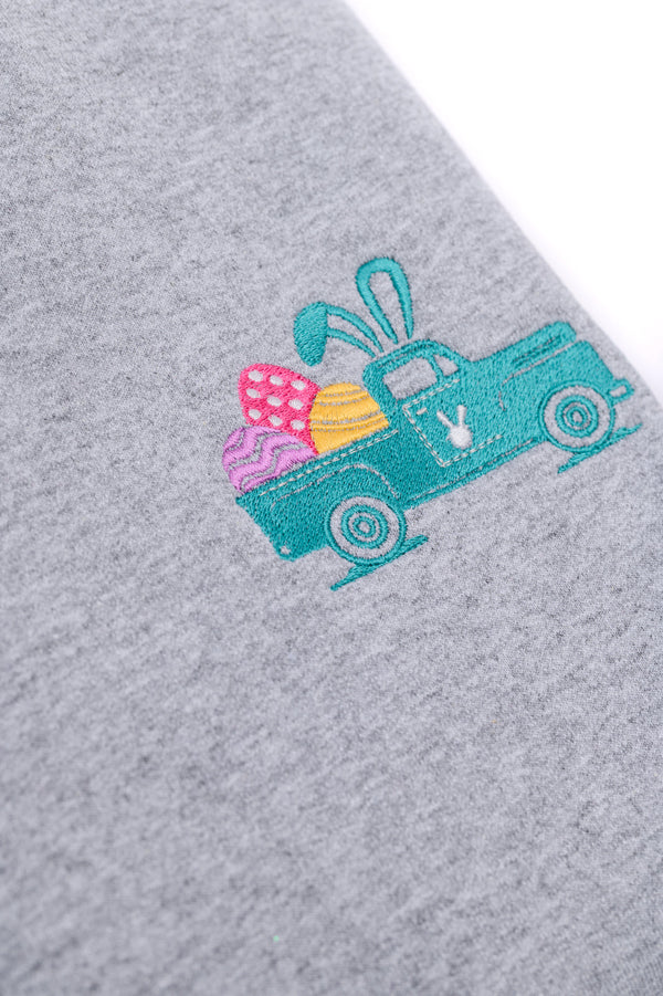 PREORDER: Embroidered Easter Truck Sweatshirt - Kayes Boutique