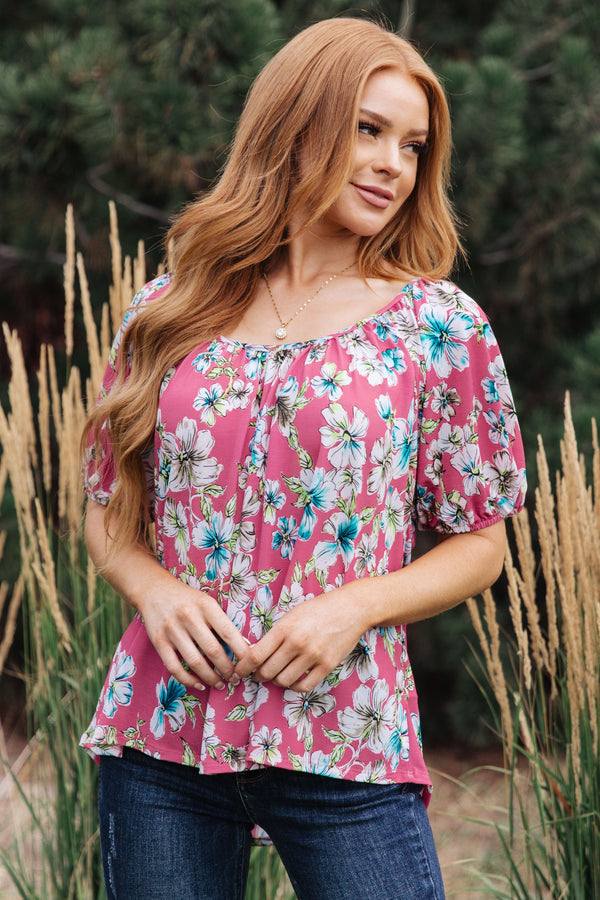 Bloom So Bright Floral Top - Kayes Boutique