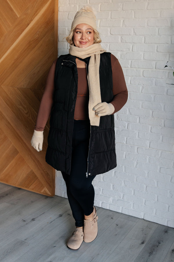 Cold and Calculated Longline Puffer Vest