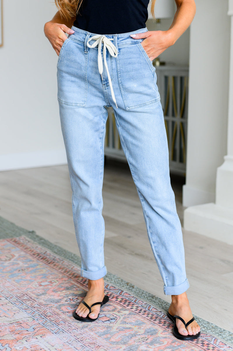 Cooper High Rise Vintage Denim Jogger - Kayes Boutique