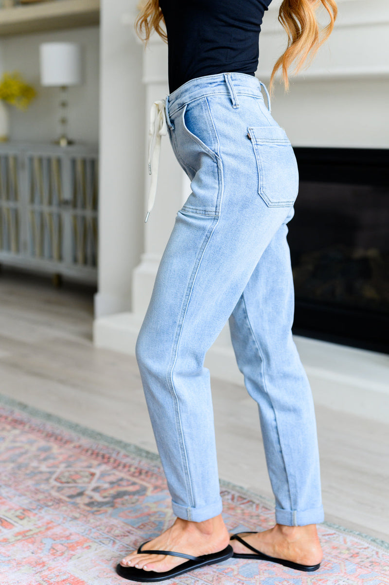 Cooper High Rise Vintage Denim Jogger - Kayes Boutique