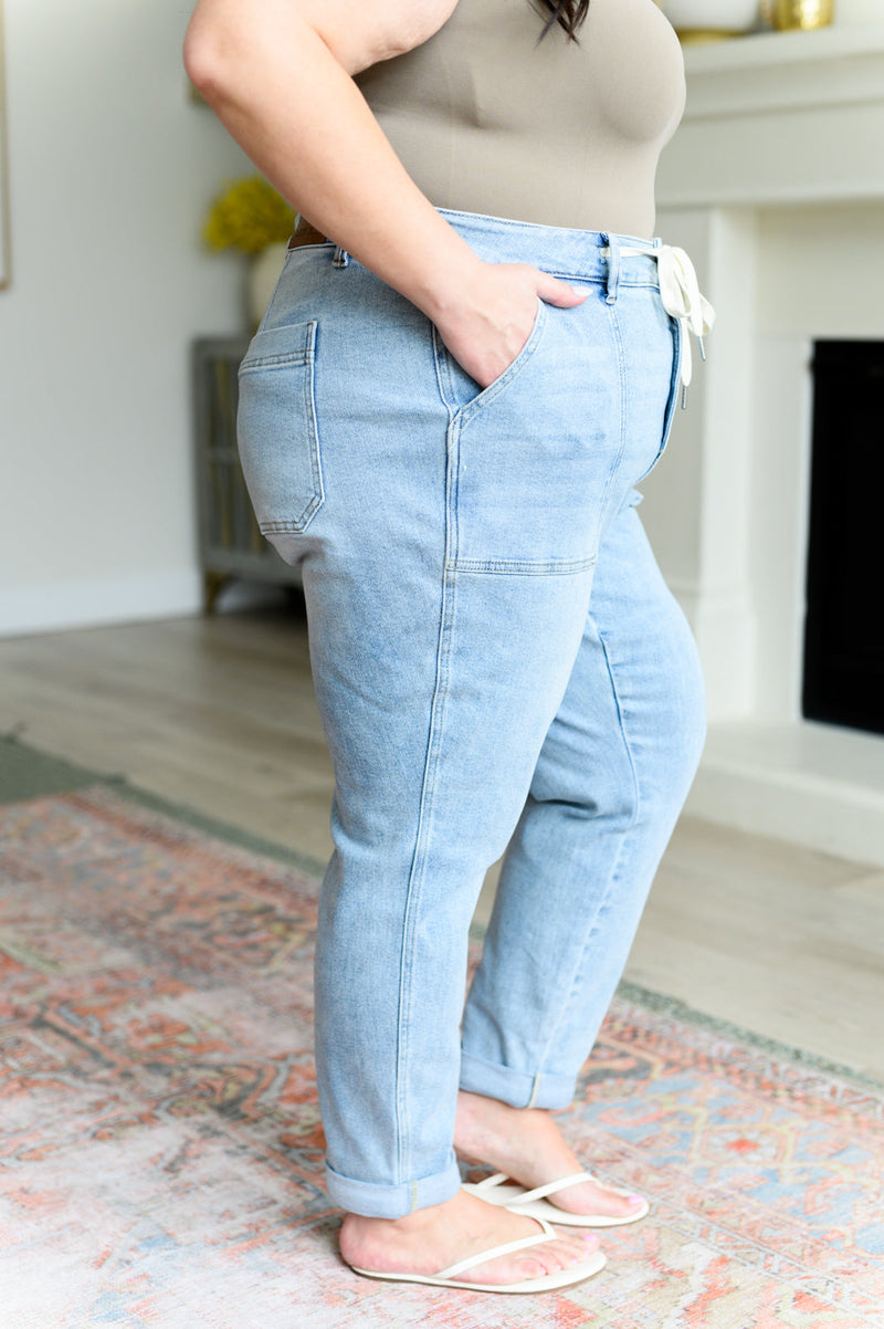 Cooper High Rise Vintage Denim Jogger - Kayes Boutique