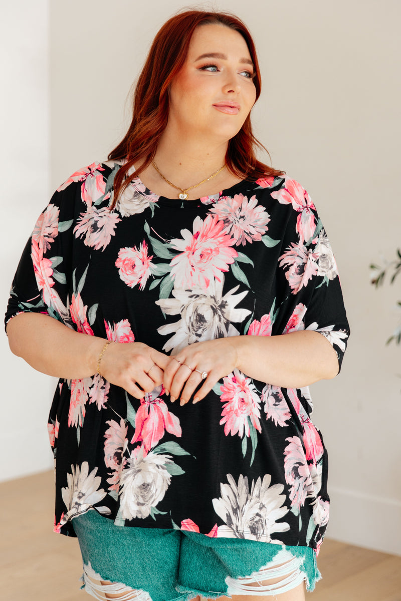 Essential Blouse in Black Floral - Kayes Boutique