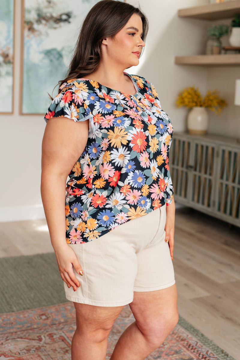 Flower Power Floral Top - Kayes Boutique