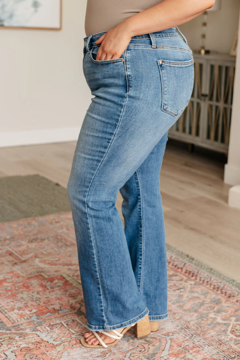 Genevieve Mid Rise Vintage Bootcut Jeans - Kayes Boutique