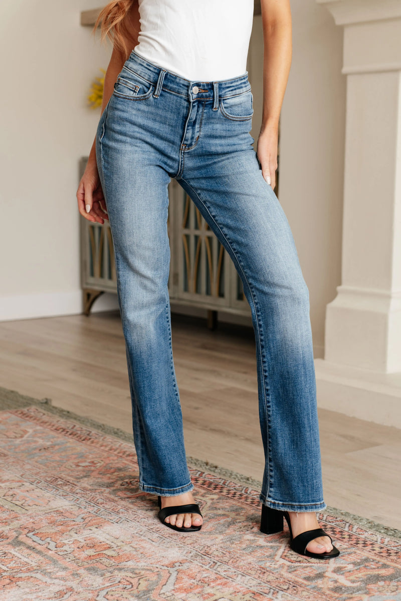Genevieve Mid Rise Vintage Bootcut Jeans - Kayes Boutique