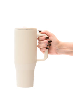 No Spill 40oz Tumbler in Off White