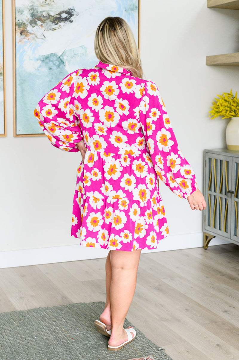 Magnificently Mod Floral Shirt Dress - Kayes Boutique
