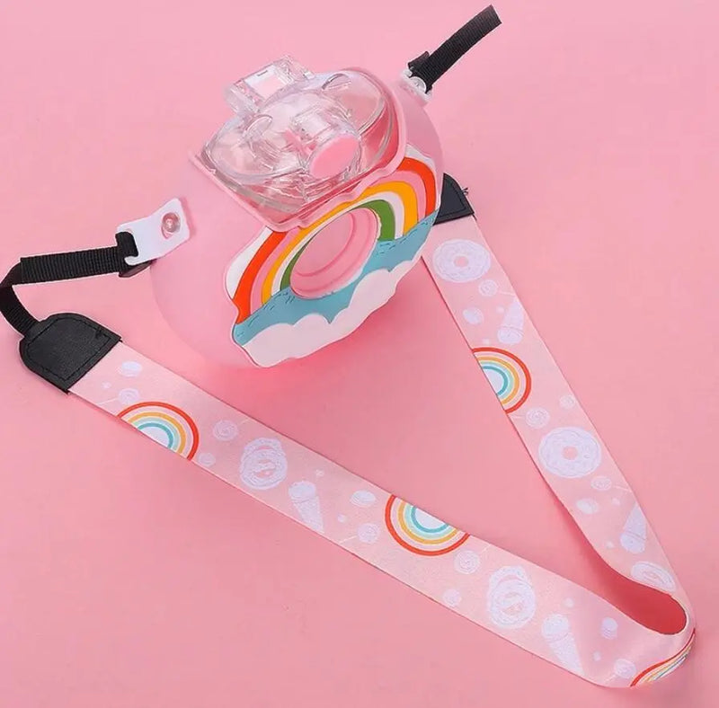 Portable Rainbow Donut Water Bottle - Kayes Boutique