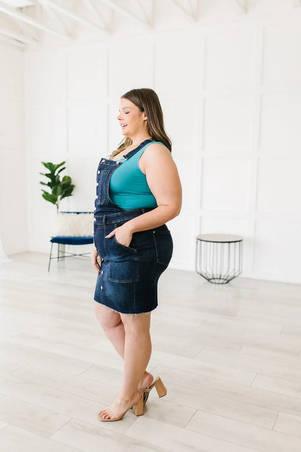 Kaye's boutique Agnes Denim Overall Dress