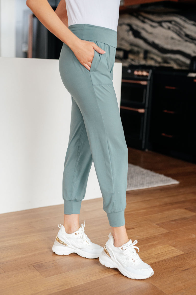 Always Accelerating Joggers in Tidewater Teal - Kayes Boutique