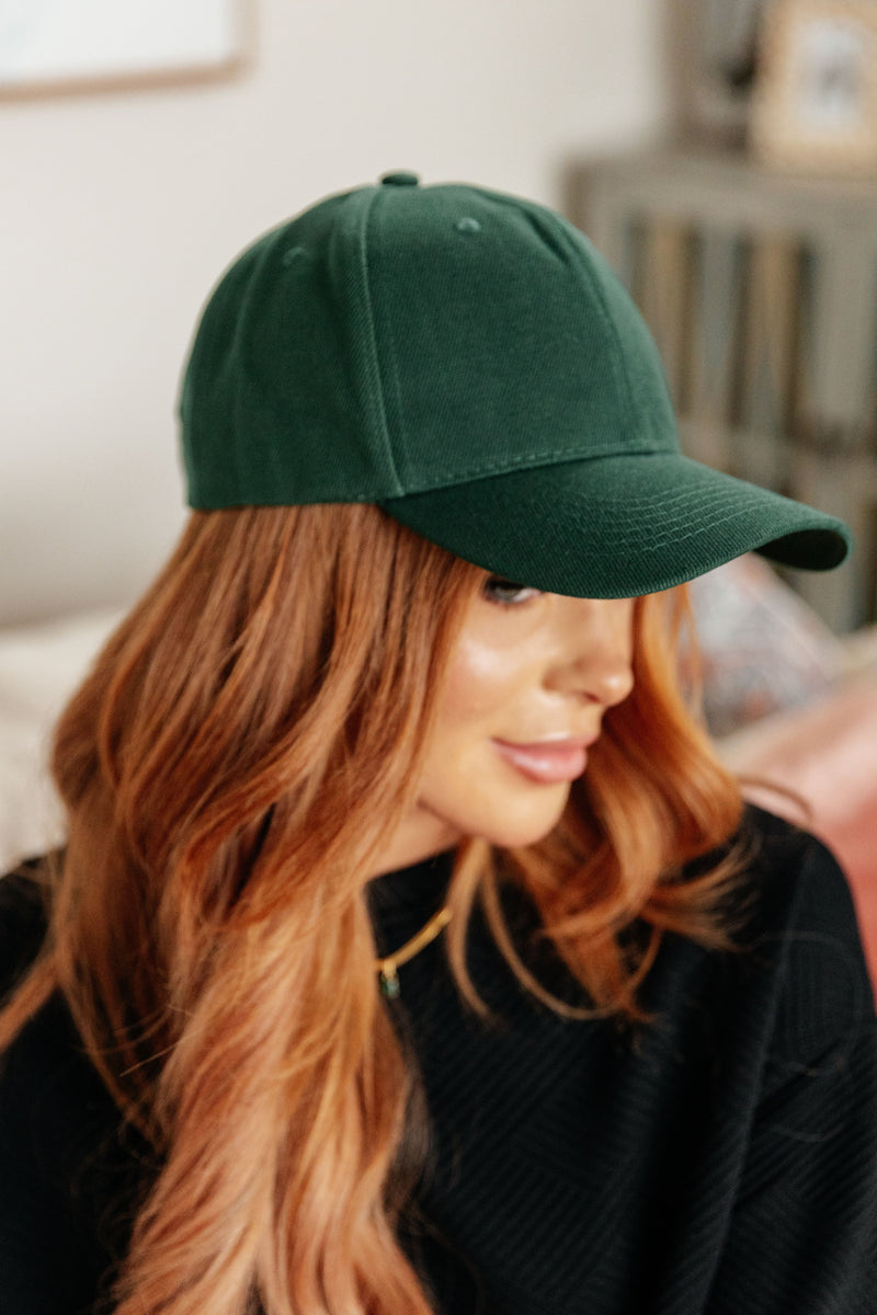 Basic Babe Ball Cap in Green - Kayes Boutique