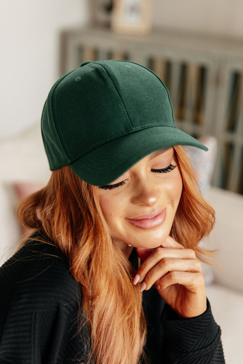 Basic Babe Ball Cap in Green - Kayes Boutique