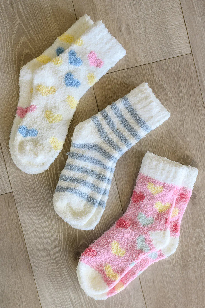 Be Mine Softest Cloud Socks set of 3 - Kayes Boutique