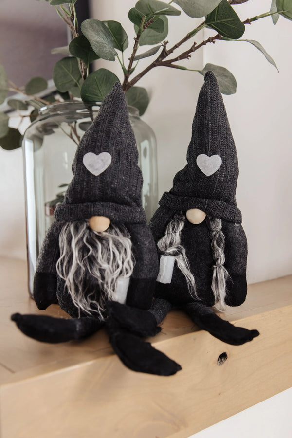 Coffee Lover Gnomes Set of 2 in Charcoal - Kayes Boutique