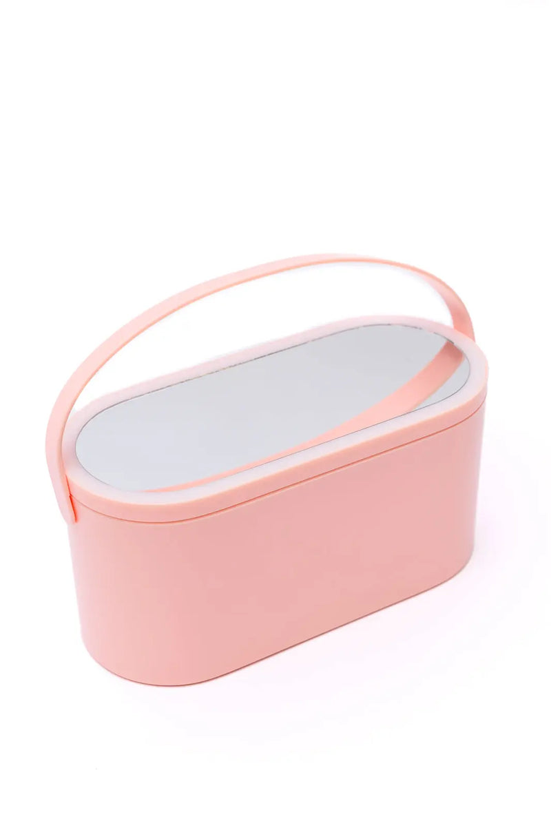 Portable Beauty Storage With LED Mirror - Kayes Boutique