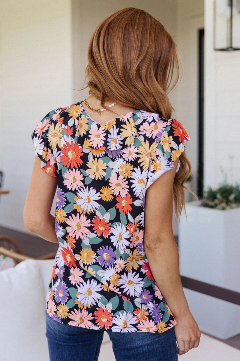 Flower Power Floral Top - Kayes Boutique