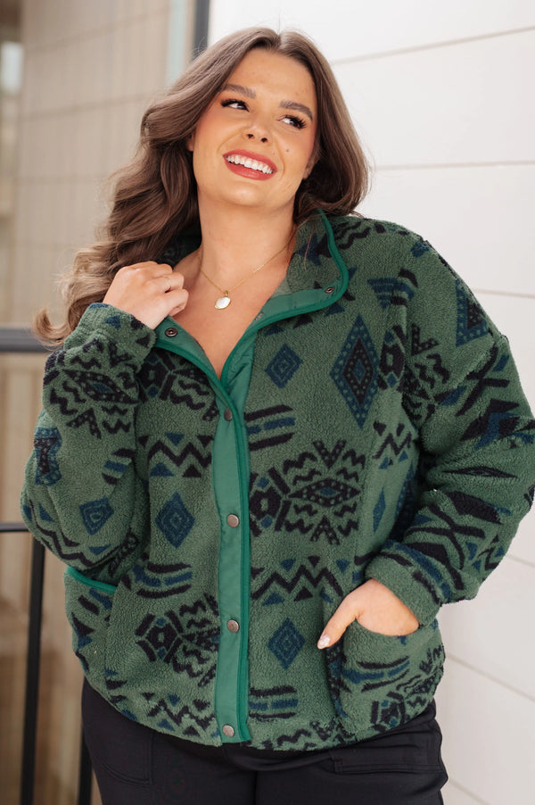 High Perspective Geometric Fleece - Kayes Boutique