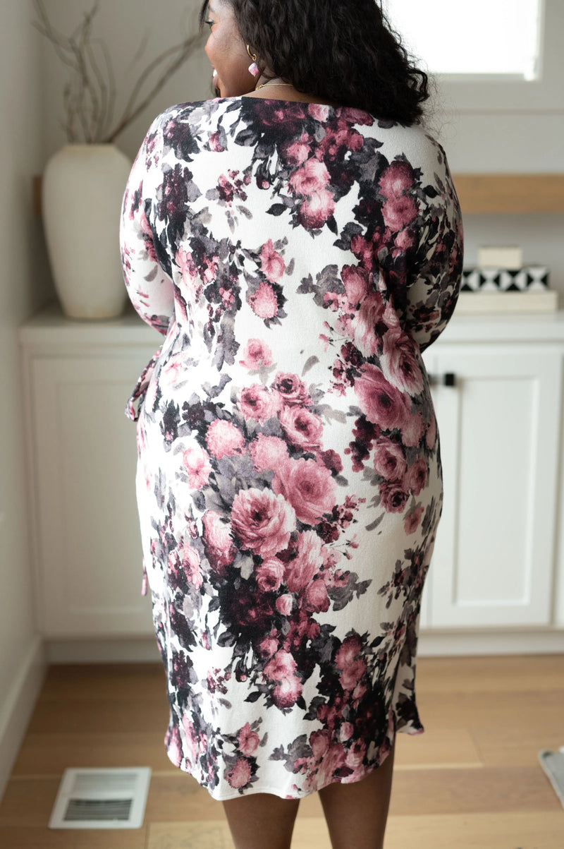 Honey Do I Ever Faux Wrap Dress in White Floral - Kayes Boutique