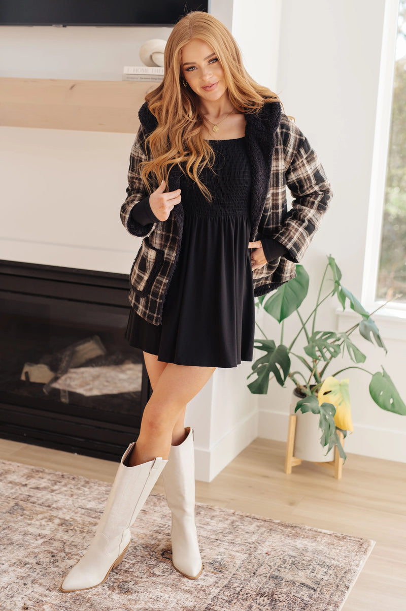 In the Thick of It Long Sleeve Skort Dress - Kayes Boutique