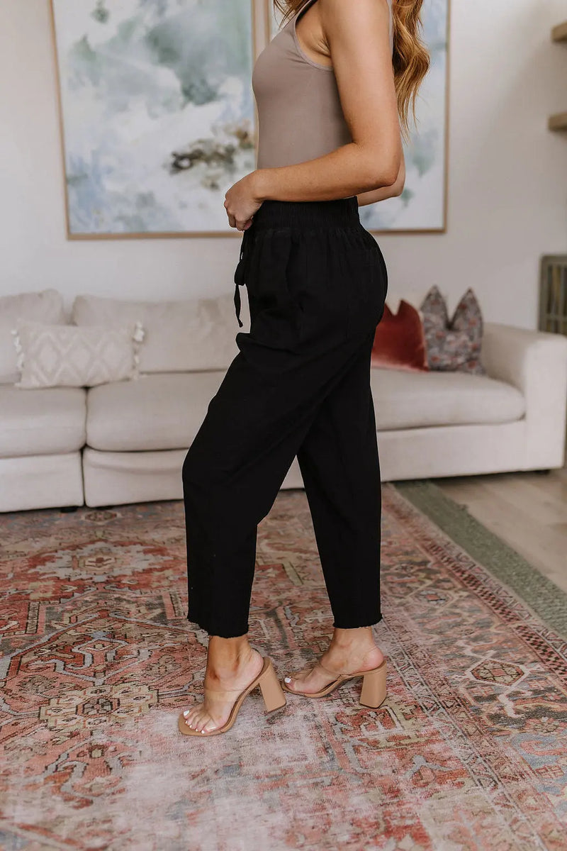 Love Me Dearly High Waisted Pants in Black - Kayes Boutique