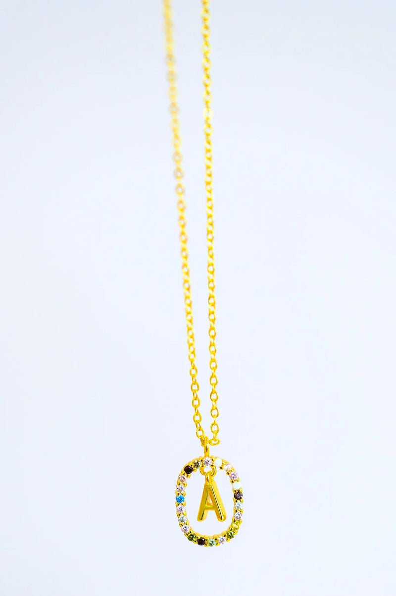 Mi Amor Gold Dipped Initial Necklace - Kayes Boutique