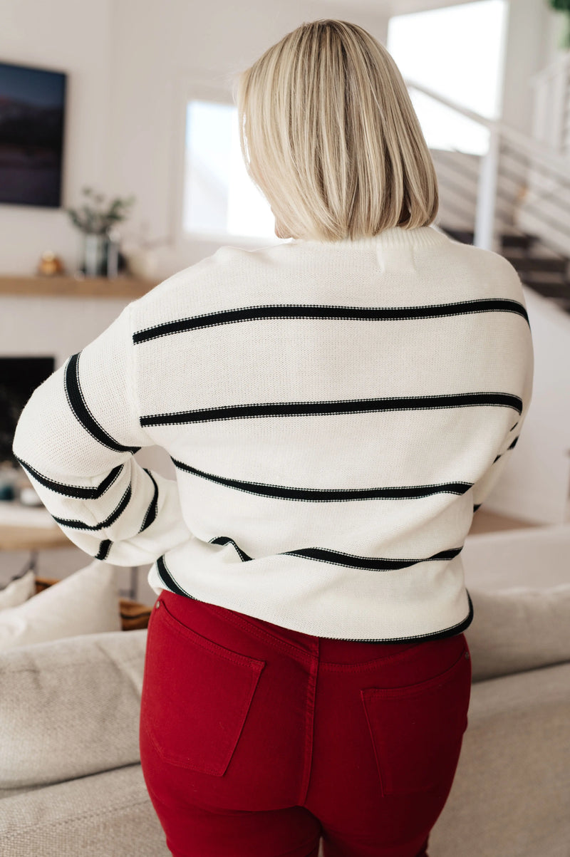 More or Less Striped Sweater - Kayes Boutique