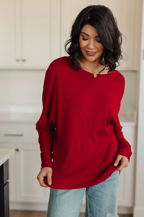 Never Too Confident Long Sleeve Top - Kayes Boutique