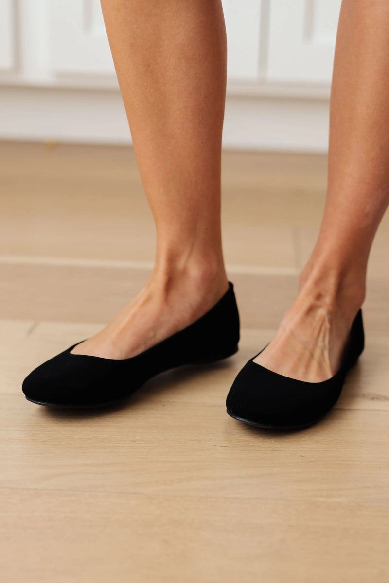 On Your Toes Ballet Flats in Black - Kayes Boutique
