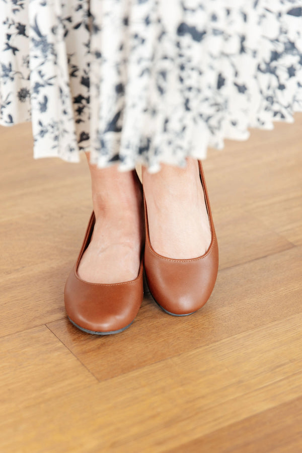 On Your Toes Ballet Flats in Camel - Kayes Boutique