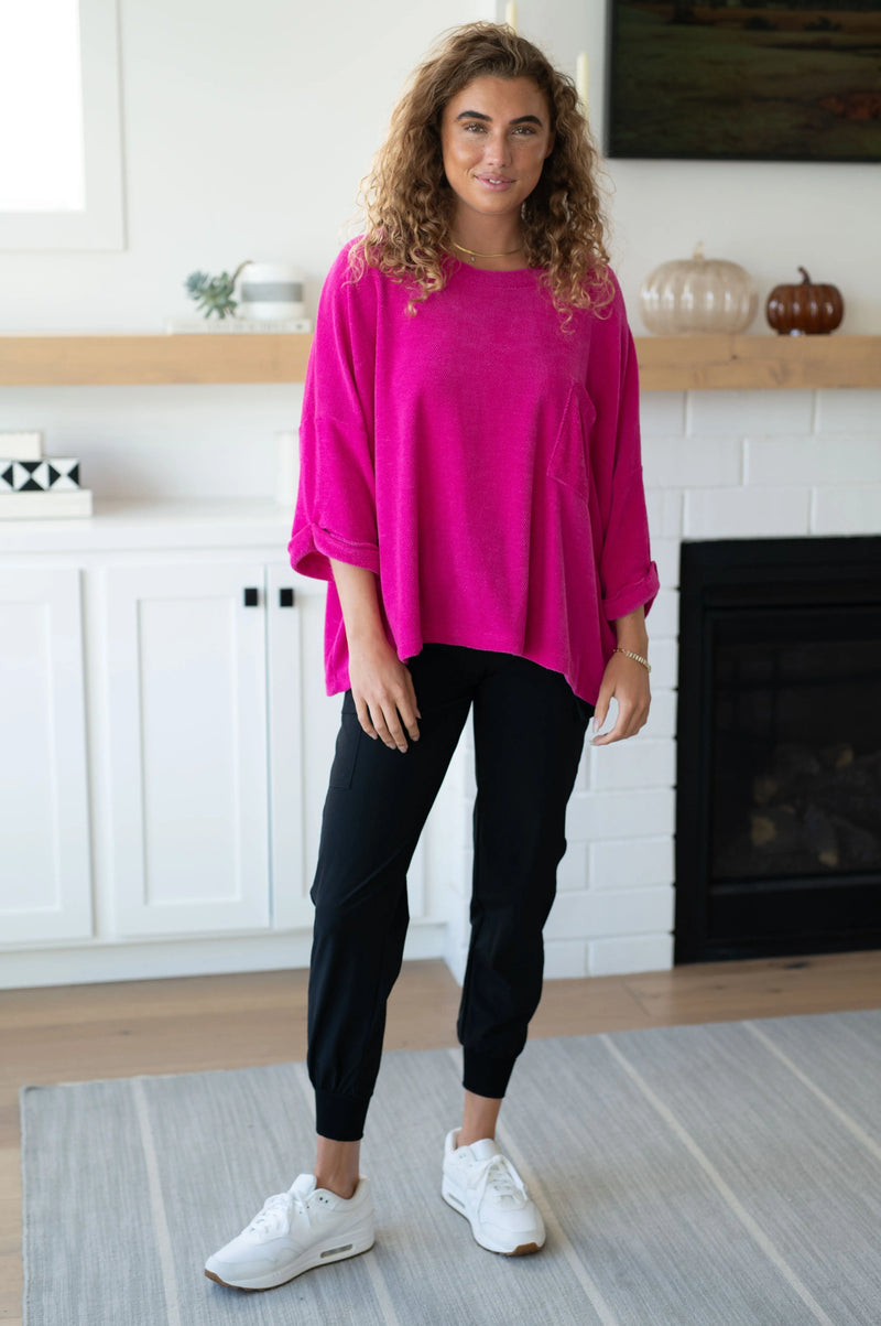 Pink Thoughts Chenille Blouse - Kayes Boutique