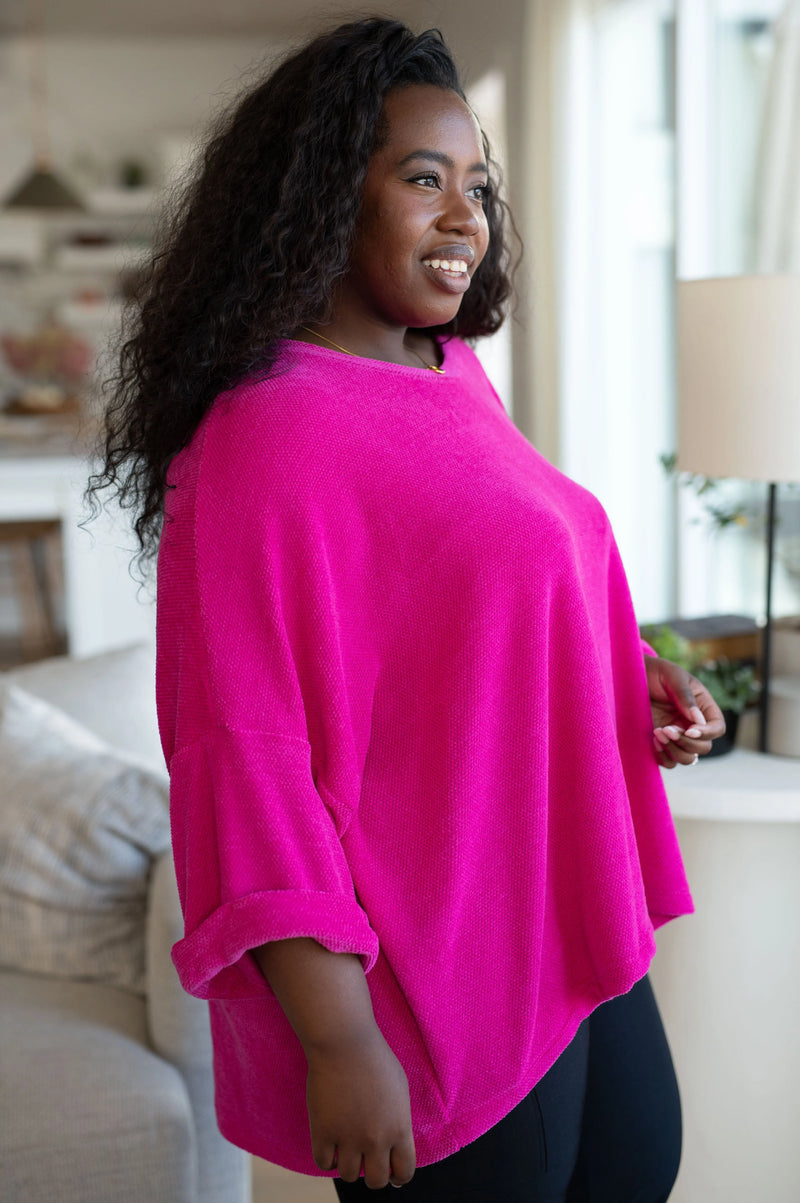 Pink Thoughts Chenille Blouse - Kayes Boutique