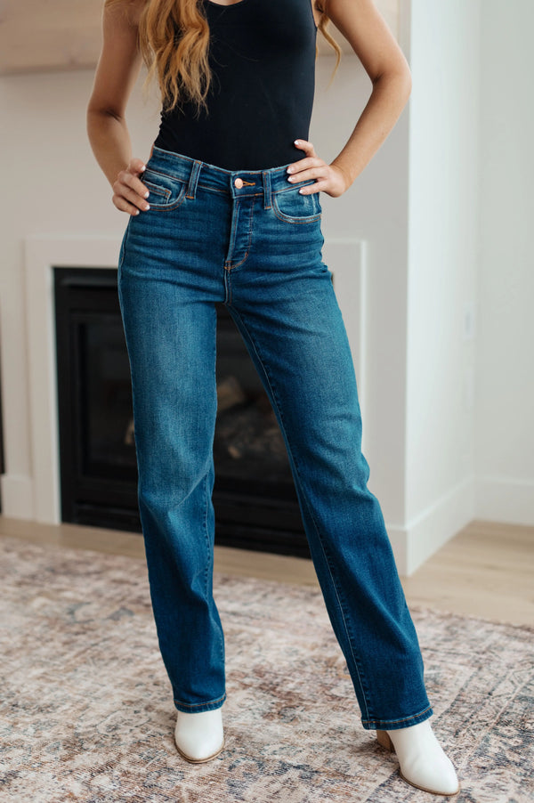 Pippa High Rise Button Fly Dad Jeans - Kayes Boutique