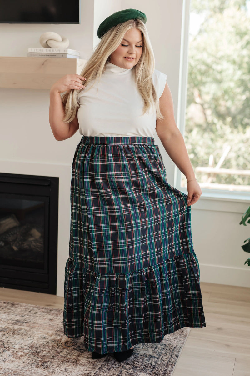 Plaid Perfection Maxi Skirt - Kayes Boutique