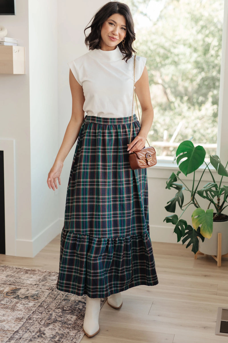 Plaid Perfection Maxi Skirt - Kayes Boutique