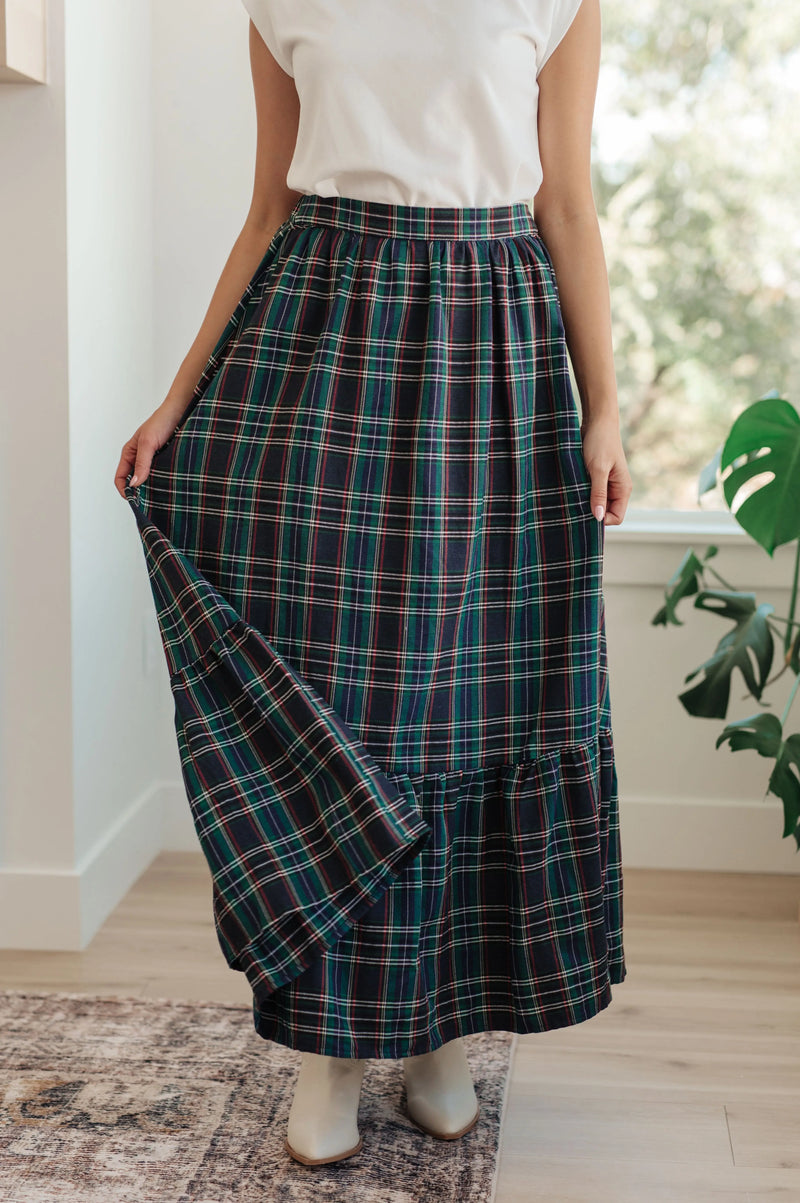 Plaid Perfection Maxi Skirt - Kayes Boutique