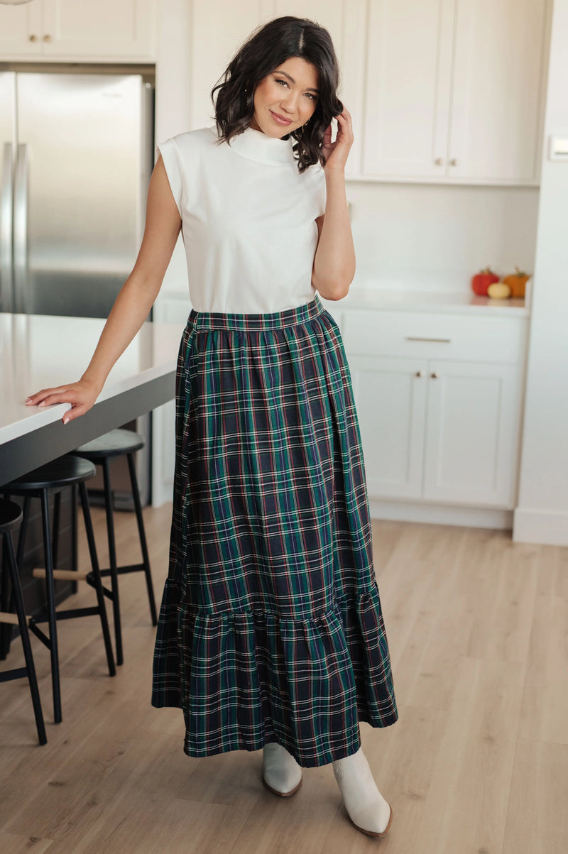 Plaid Perfection Maxi Skirt - Kayes Boutique