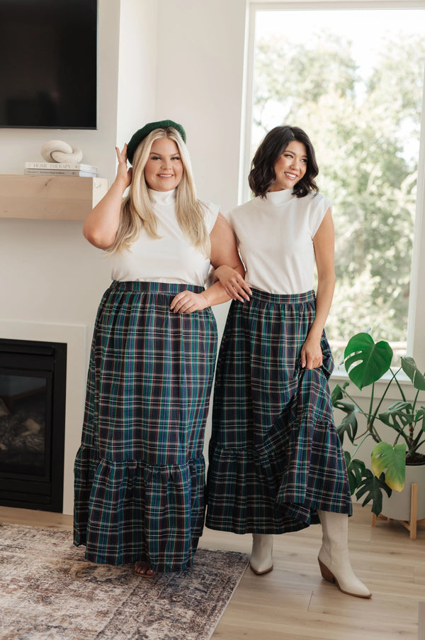 Plaid Perfection Maxi Skirt - Kayes Boutique