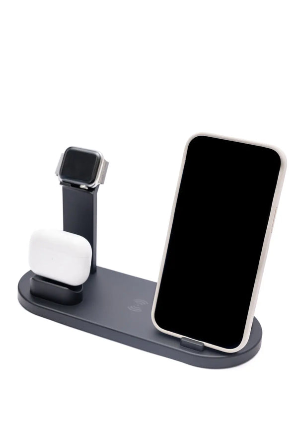 The Place To Be Wireless Charging Station in Black - Kayes Boutique