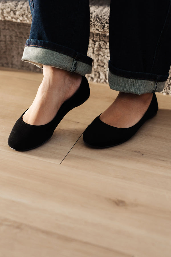 On Your Toes Ballet Flats in Black - Kayes Boutique
